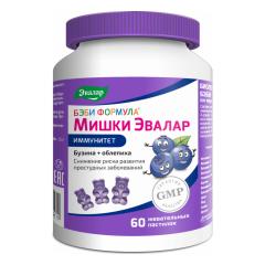 Бэби Формула Мишки Иммунитет пастилки жевательные Эвалар №60
