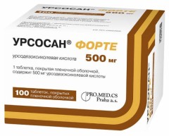 Урсосан Форте таблетки покрытые оболочкой 500мг №100