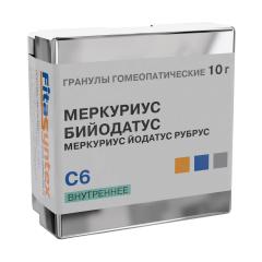 Меркуриус Бийодатус (Гидраргирум Бийодатум) С-6 гранулы 10г