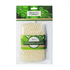 Бьюти Формат мочалка натур. хлопковый шенилл брус арт.58715-7244