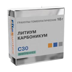 Литиум Карбоникум С-30 гранулы 10г