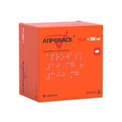 Апроваск таблетки покрытые оболочкой 10мг+300мг №56