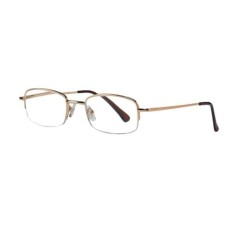 Очки плоские округлые металл. золотистые +1,5 34001/1