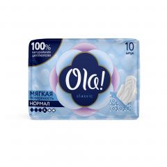 Ола прокладки гигиенические Классик нормал индивидуальная упаковка №10