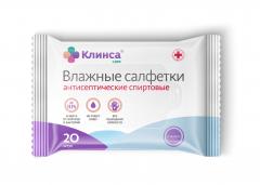 Клинса салфетки влажные антисептические №20