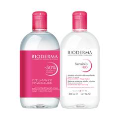 Биодерма Сенсибио Н2О вода мицеллярная 500млх2