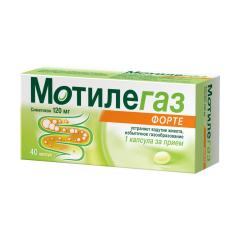 Мотилегаз Форте капсулы 120мг №40
