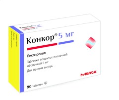 Конкор таблетки покрытые оболочкой 5мг №90