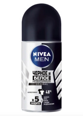 Нивея Мен дезодорант-ролик Невид.защита для черного и белого 50мл 82245
