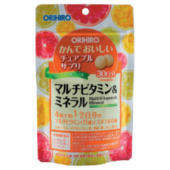 Орихиро Мультивитамины и минералы таблетки жевательные тропичкские фрукты №120