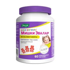 Бэби Формула Мишки Мультивитамины пастилки жевательные Эвалар №60