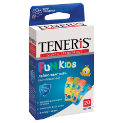 Тенерис пластырь бактерицидный полимер.осн. Фан Кидс №20
