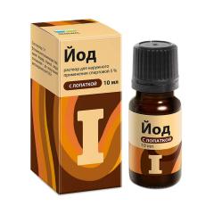Йод раствор спиртовой Реневал 5% 10мл лопатка