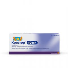 Крестор таблетки покрытые оболочкой 40мг №28