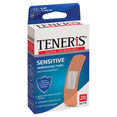 Тенерис пластырь бактерицидный неткан.осн. Сенситив №20