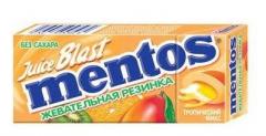 Ментос жевательные резинка Джус бласт Тропики