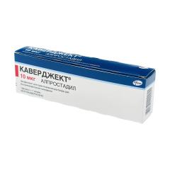 Каверджект лиофилизат для приготовления раствора для инъекций 10мкг 1мл