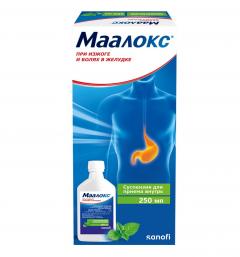Маалокс суспензия внутрь 250мл