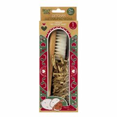 Рокси Кидс расческа-щетка деревянная с мягкой щетиной