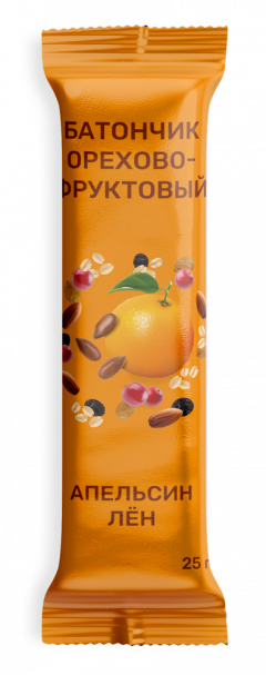 Батончики апельсин/лен Столички 25г