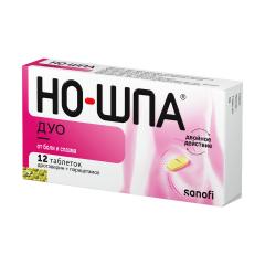 Но-шпа Дуо таблетки 40мг+500мг №12