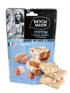 ВкусыМира туррон миндаль/фундук 50г