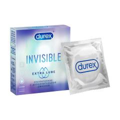 Дюрекс презервативы Invisible (ультратонкие) Extra Lube №3