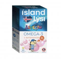 Лиси Омега-3 с витамином Д для детей капсулы фрукты №60
