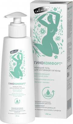 Гинокомфорт гель для интимной гигиены Увлажняющий 200мл