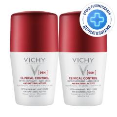 Виши дезодорант-ролик Клиникал Контроль 96часов 50млх2