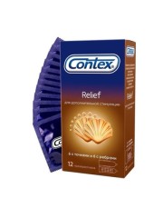 Контекс презервативы Relief (ребристые/точечные) №12