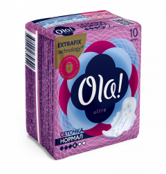 Ола прокладки гигиенические ультра нормал бархатн.сеточка №10