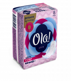 Ола прокладки гигиенические ультра супер шелк.поверхность №8