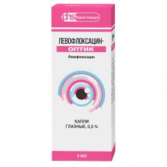 Левофлоксацин-оптик капли глазные 0,5% 5мл