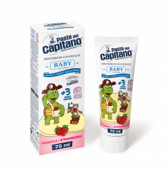Паста дель Капитано зубная паста Беби для детей 3+ клубника 75мл