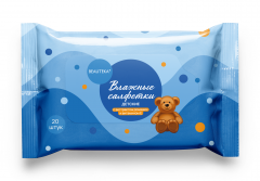 Бьютека салфетки влажные для детей ромашка/вит. Е №20