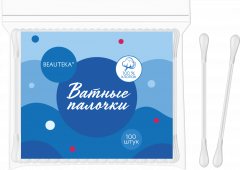 Бьютека ватные палочки п/э №100