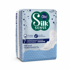 Ола прокладки гигиенические Силк Сенс ультра найт мягкий шелк №7