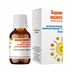 Борная кислота 3% 25мл Кировская ФармФабрика