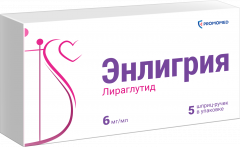 Энлигрия раствор подкожно 6мг/мл шприц-ручка 3мл №5