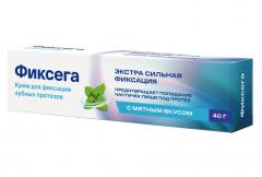 Фиксега крем для фиксации зубных протезов мята 40г