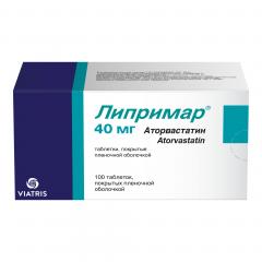 Липримар таблетки покрытые оболочкой 40мг №100