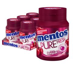 Ментос жевательные резинка Пьюр фреш Вишня 54г