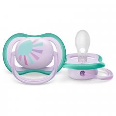 Авент пустышка Ультра Эйр с футляром 0-6мес. №1 SCF086/04