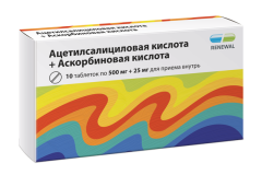 Ацетилсалициловая к-та+Аскорбиновая к-та Реневал таблетки №10