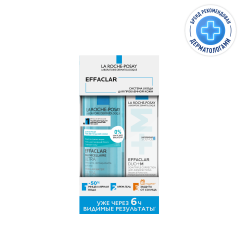 Ля рош позе Эфаклар Дуо+М набор крем для проблемной кожи 40мл + вода мицеллярная 400мл+Антгелиос флюид Мат 3мл
