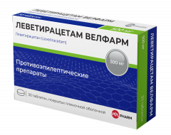 Леветирацетам Велфарм таблетки покрытые оболочкой 500мг №30