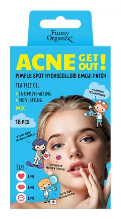 Фанни Органикс эмодзи-патчи гидроколлоидные с маслом чайного дерева №18