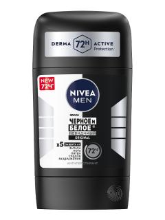 Нивея Мен дезодорант-стик Черное и Белое Оригинал 50мл