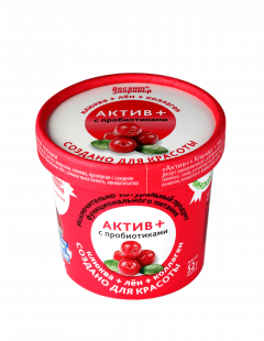 Биомороженое Десерт Актив+ ванильный коллаген/лен/клюква стакан 52г